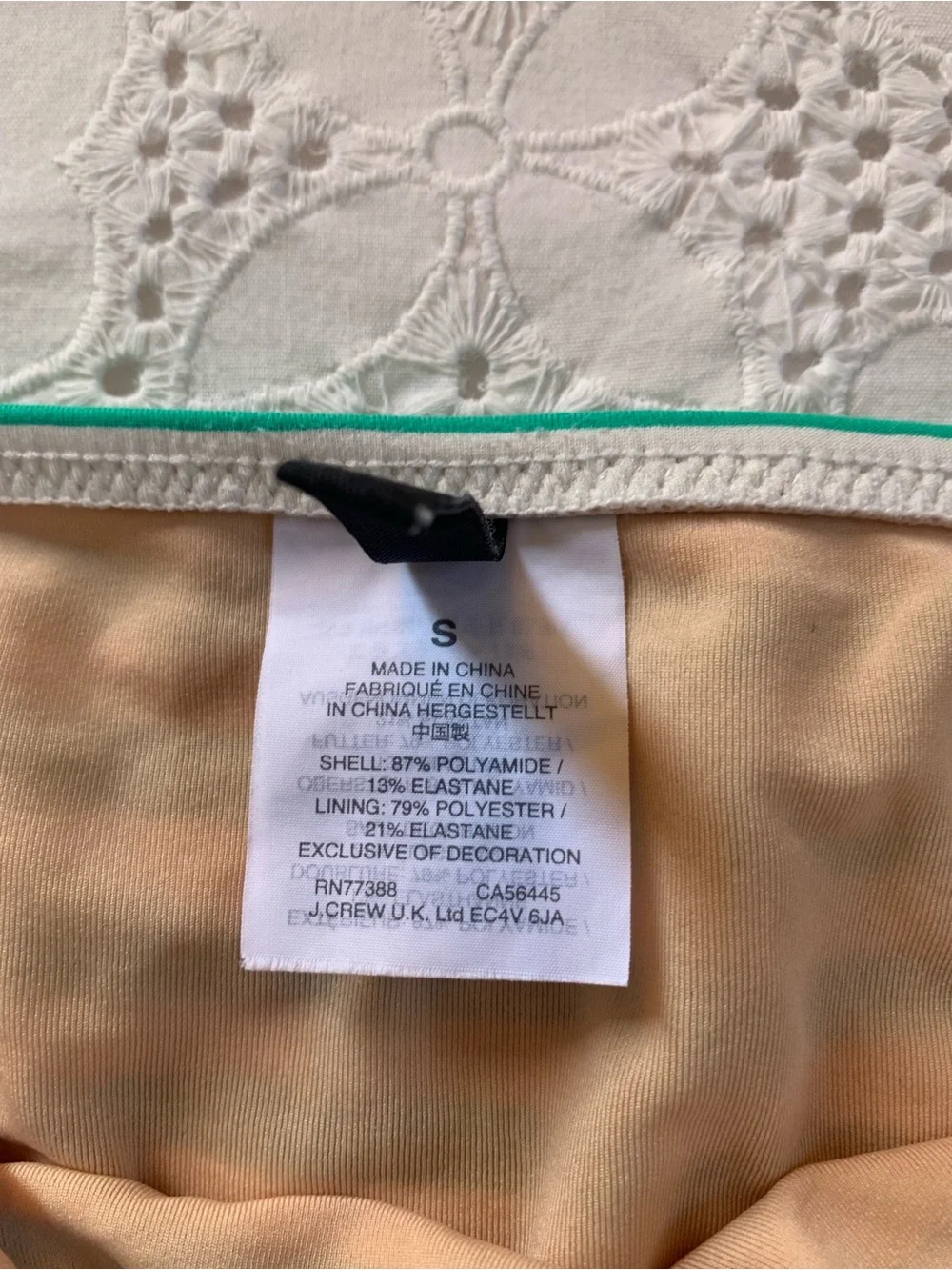 •J. Crew Green and White Striped Ruffle Bikini Set• - Picture 2 of 4